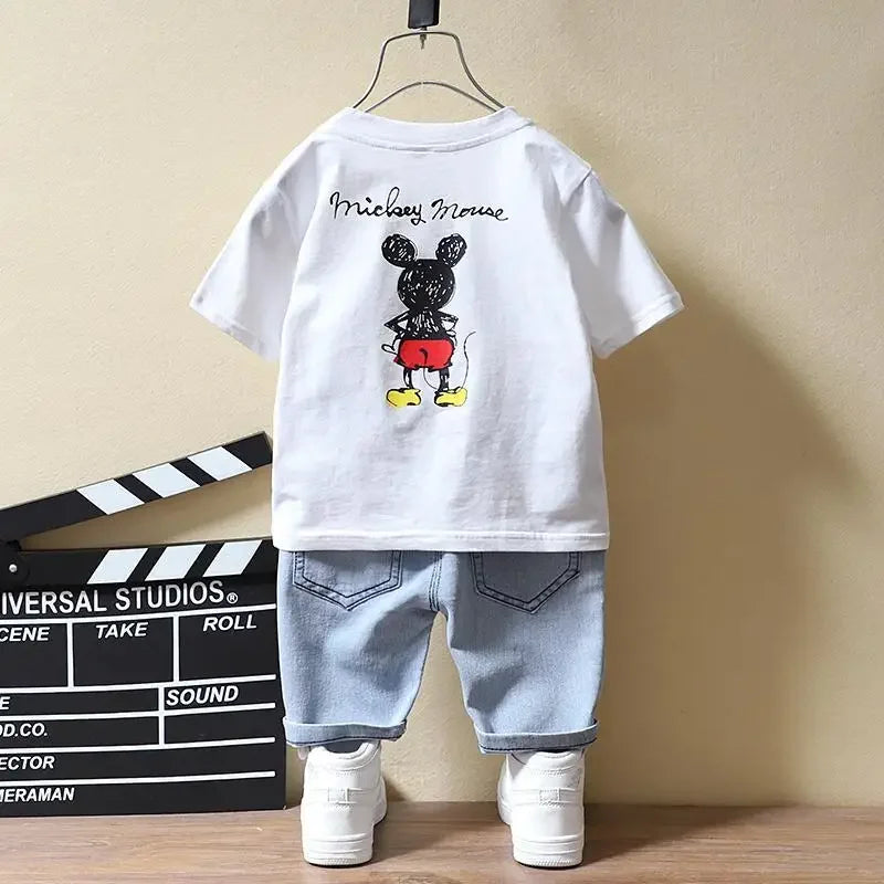 Mickey Mouse Set – T-Shirt and Denim Shorts