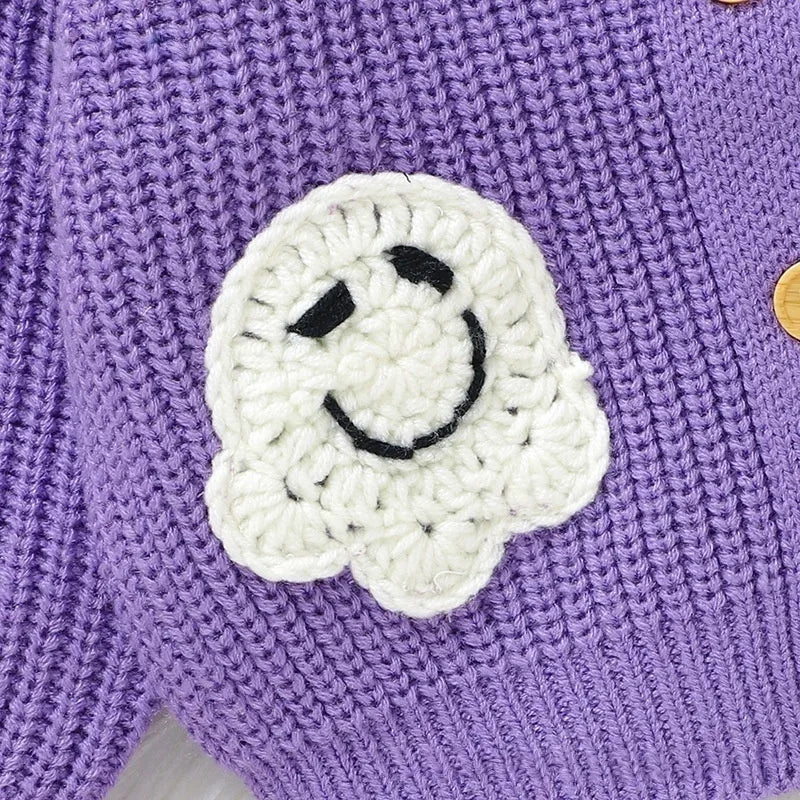 Baby Knitted Halloween Cardigan