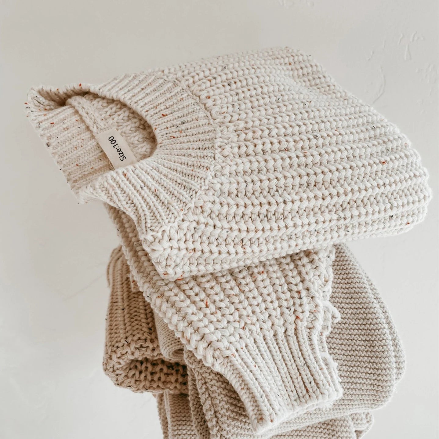 100% Cotton Chunky Knit Baby Sweater
