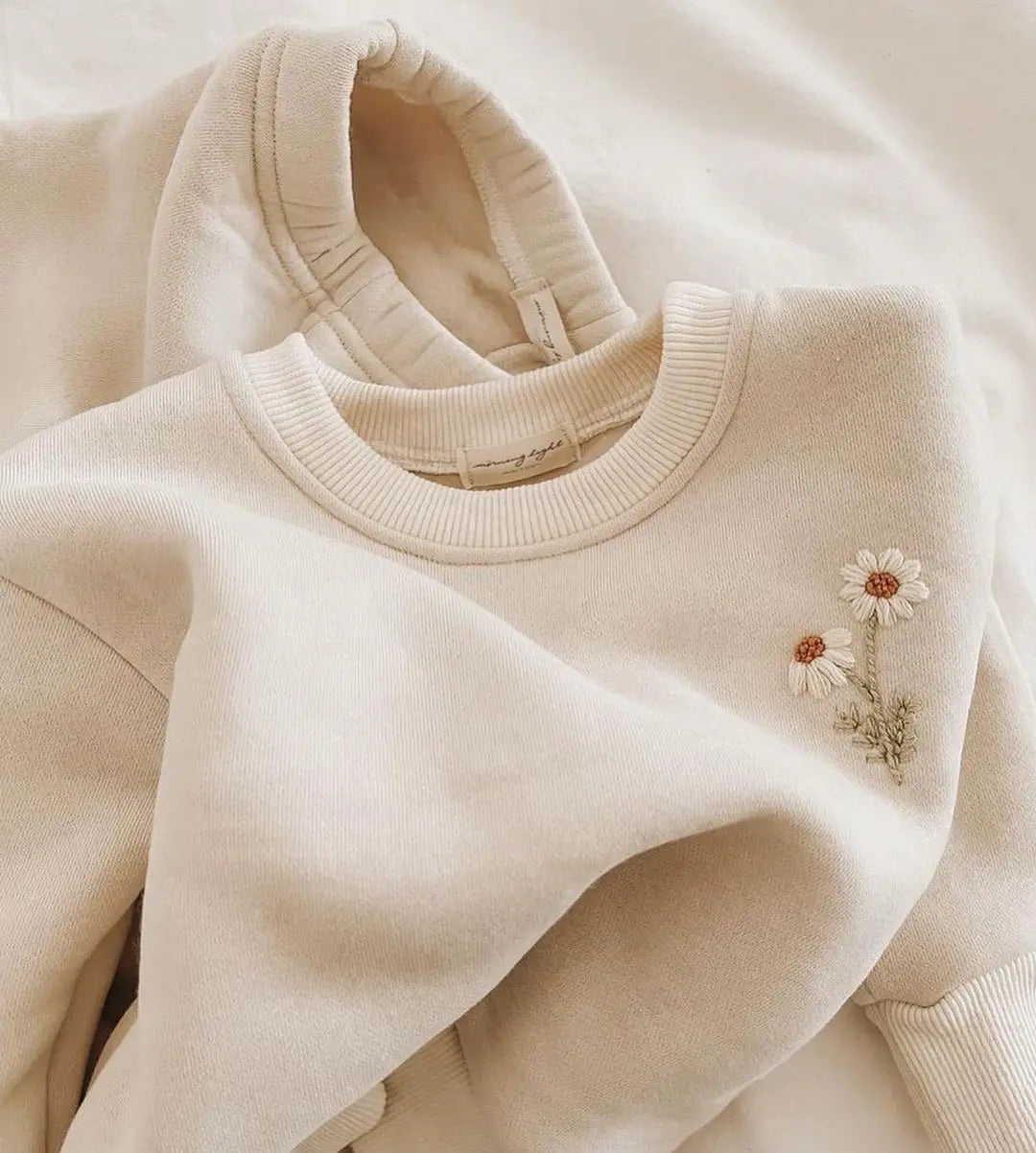 Soft fleece Flower Tracksuit Set