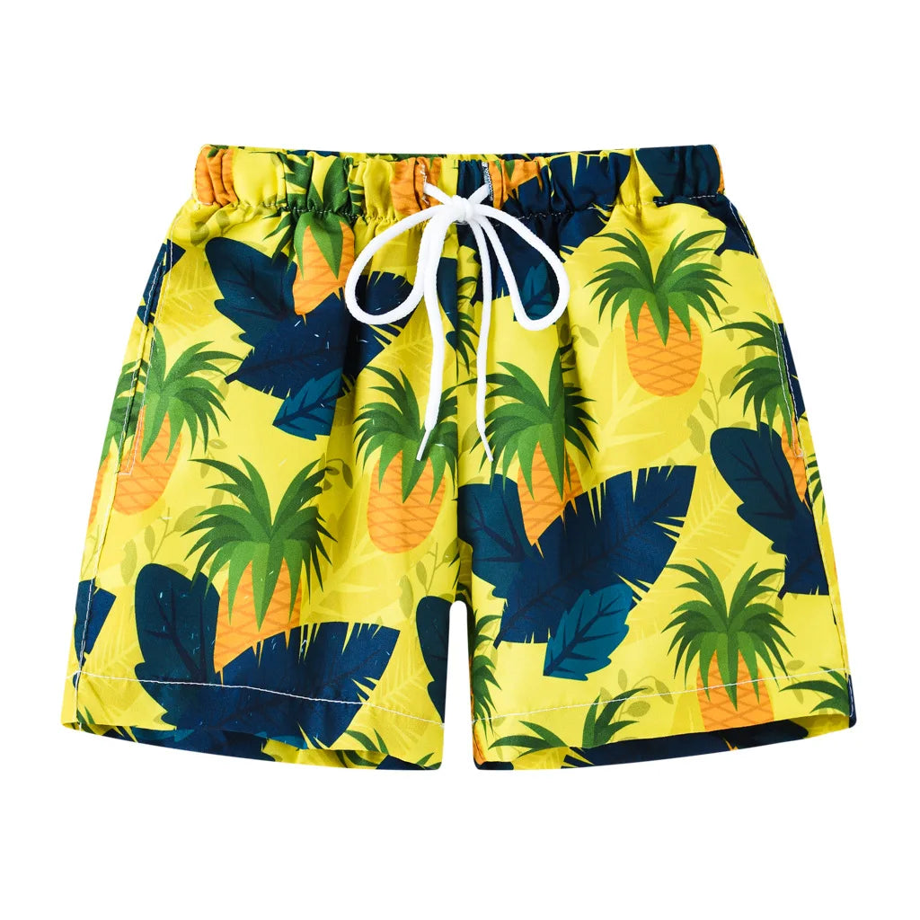 Summer Boys' Cartoon Swim Trunks