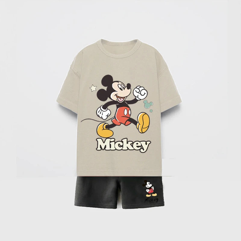 Premium Cotton Mickey T-Shirt & Shorts Set