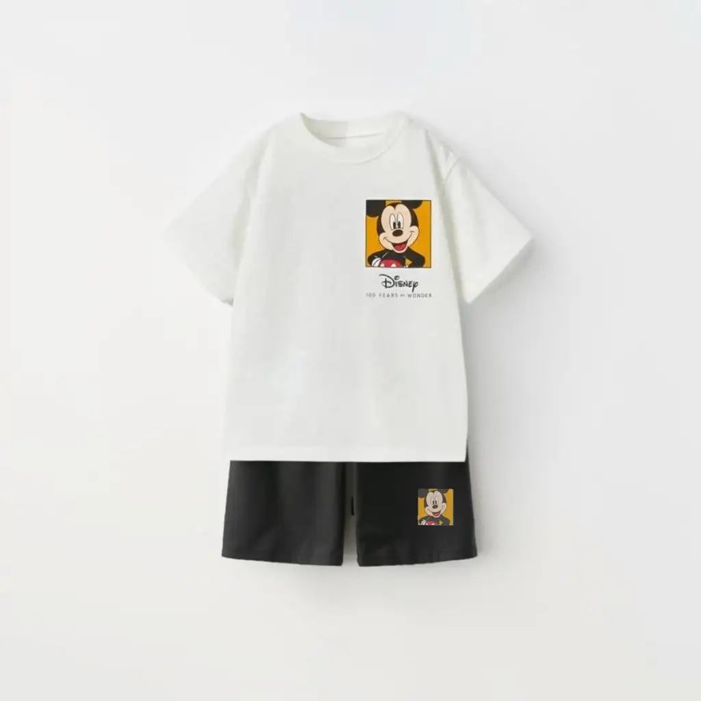 Cute Mickey T-Shirt & Shorts Set