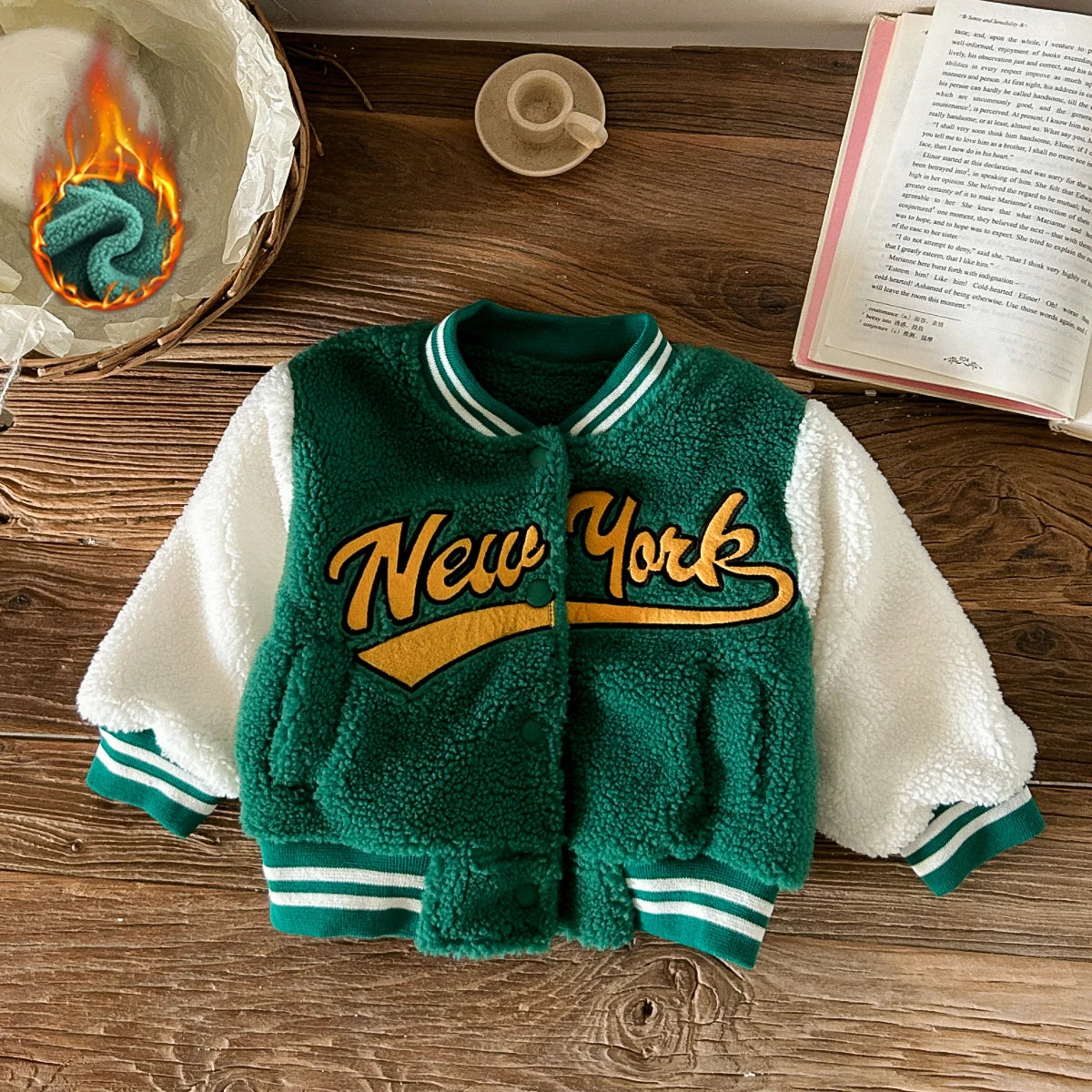 Winter Warm Jacket Coat NewYork Embroidery