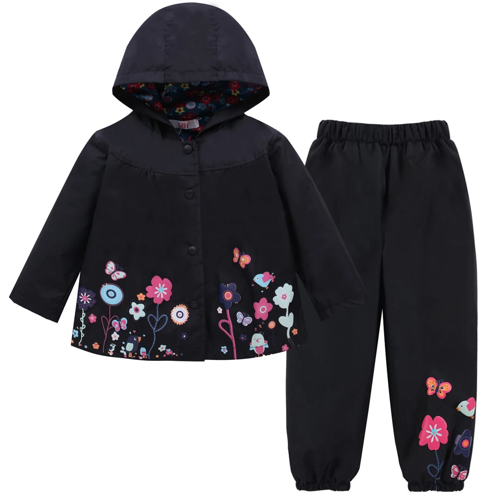 Waterproof 2-Piece Hooded Coat & Pants Set