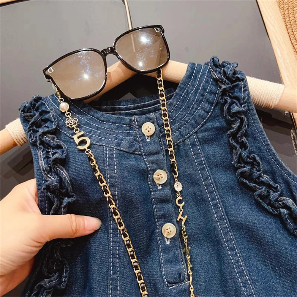 Sleeveless Denim Dress