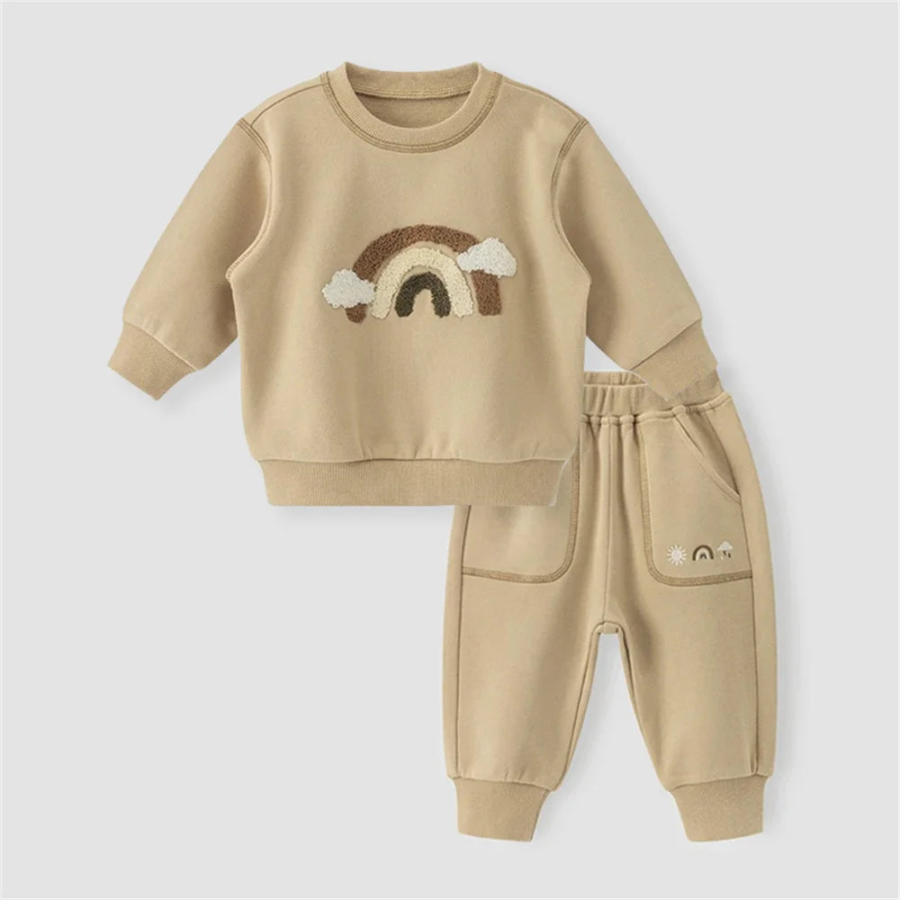 Cotton Sweatshirt & Matching Pants Set