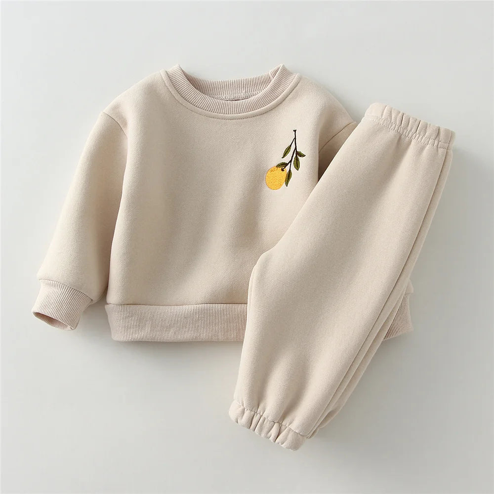 Cozy Fleece Cotton Pullover & Matching Pants Set