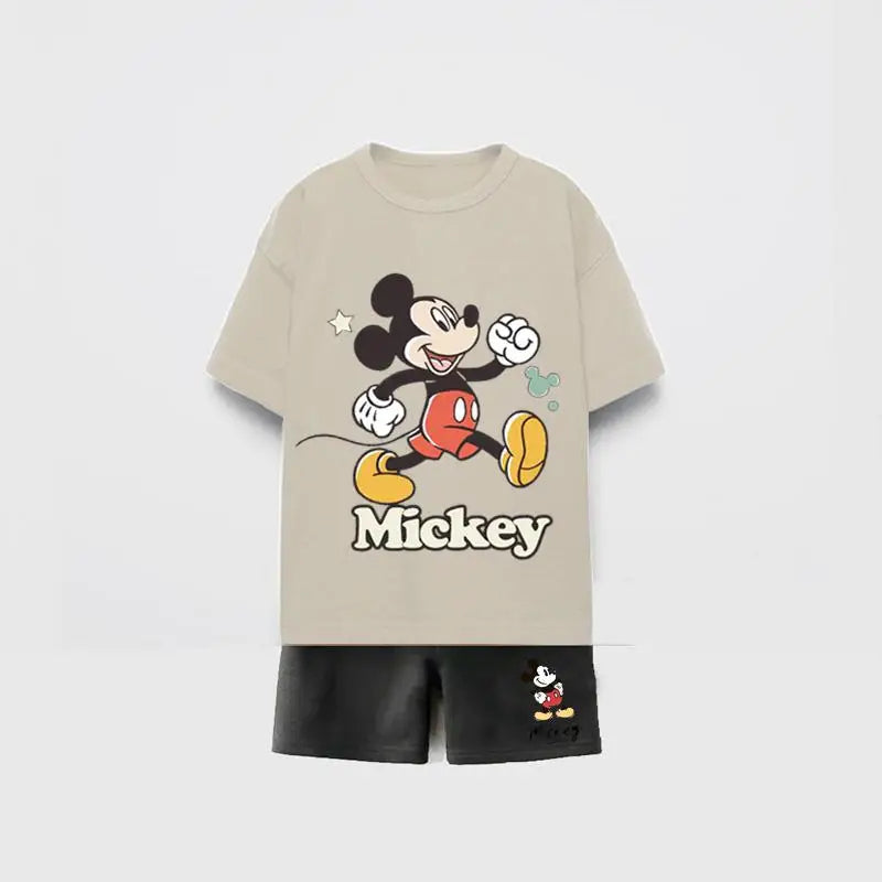 Premium Cotton Mickey T-Shirt & Shorts Set