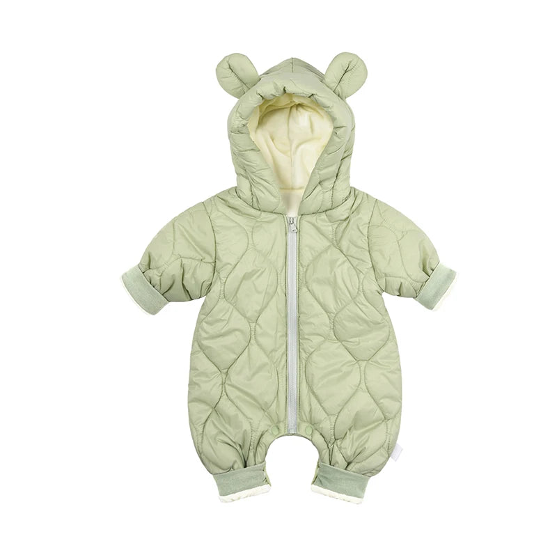 Premium Cotton Fleece-Lined Baby Romper