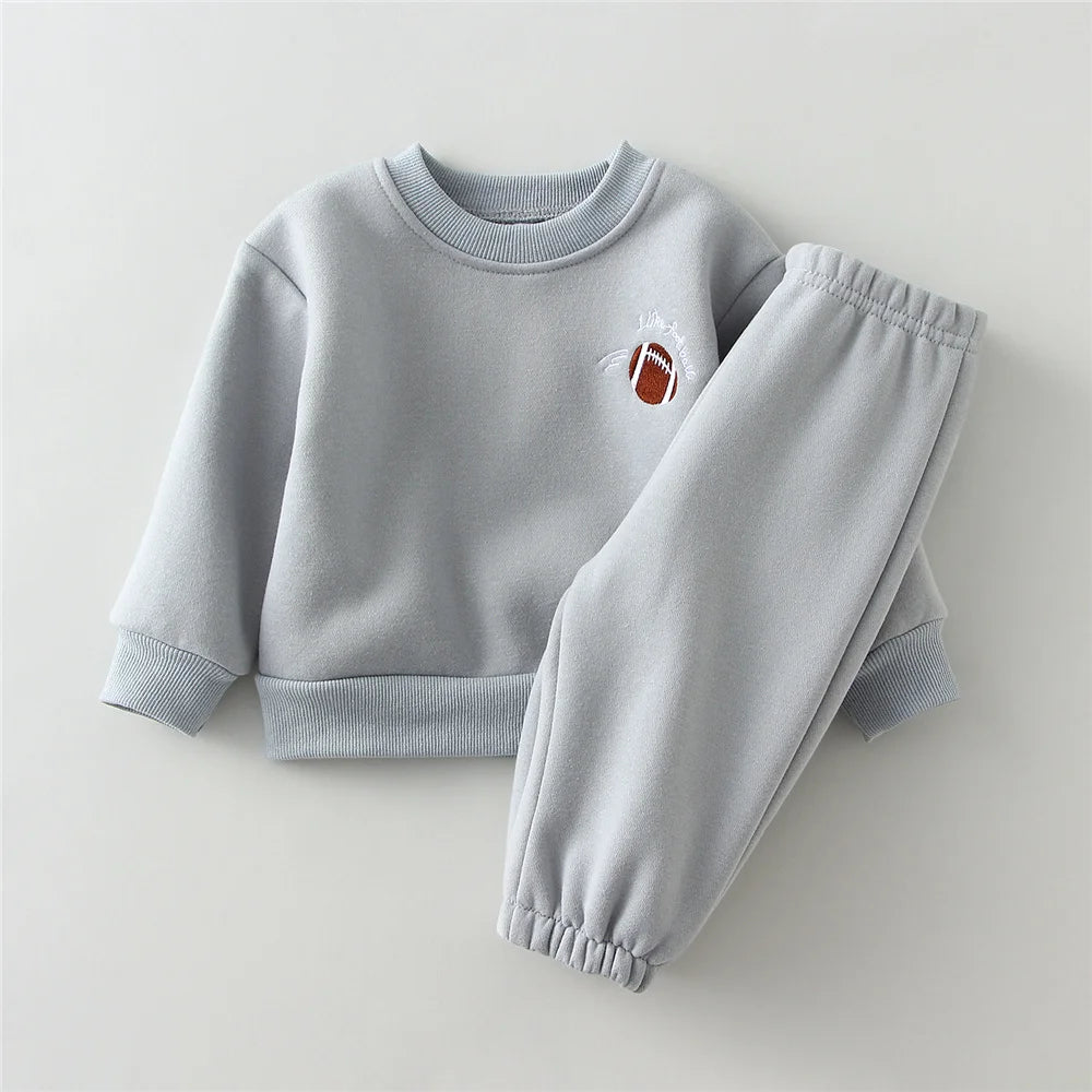 Cozy Fleece Cotton Pullover & Matching Pants Set