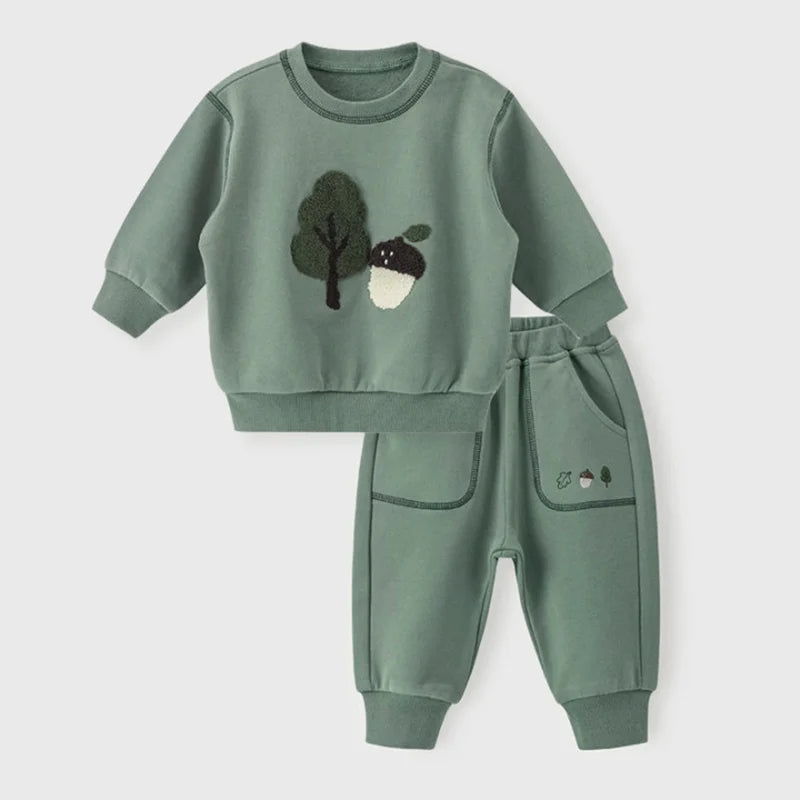 Cotton Sweatshirt & Matching Pants Set
