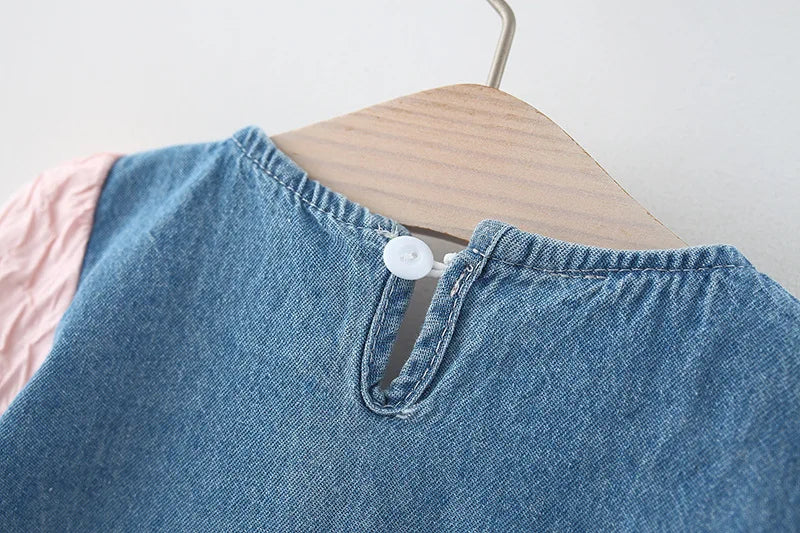 Girl Bow Denim Dress – Adorable Spring & Fall Outfit