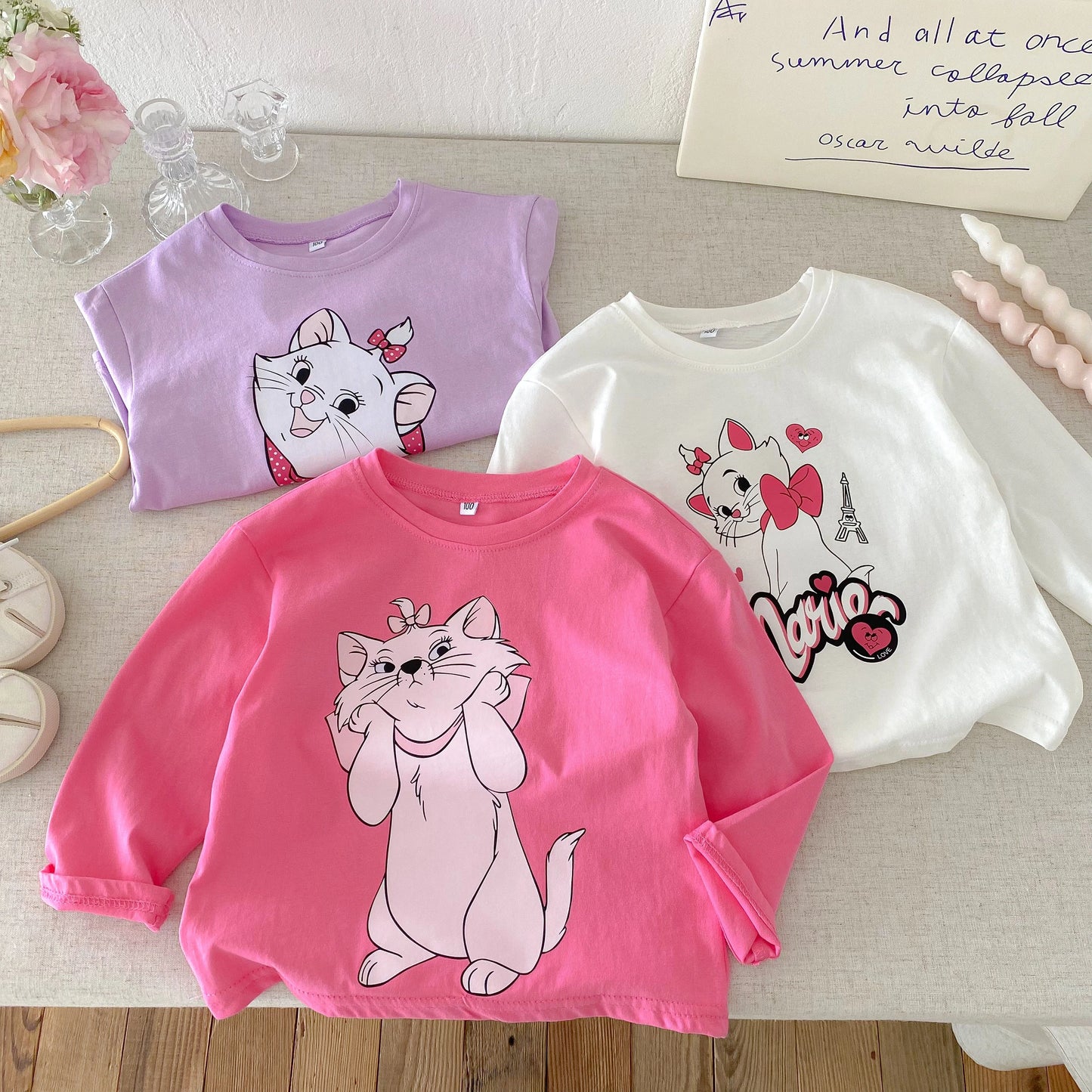 Marie Cat 100% Cotton Long Sleeve Top