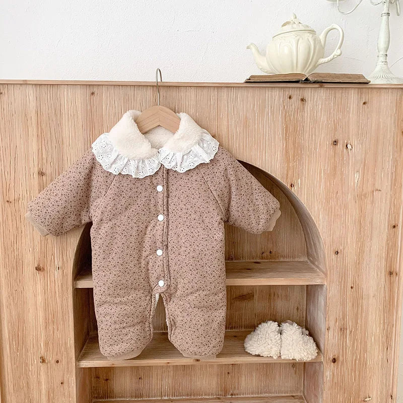 Soft Cotton With Cozy Fleece Lining Romper
