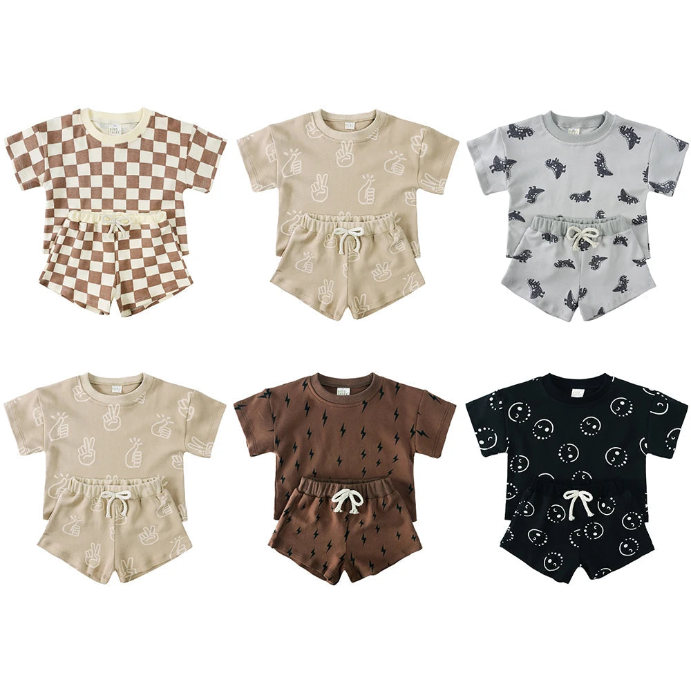 100% Cotton Casual Summer Set for Boys and Girls