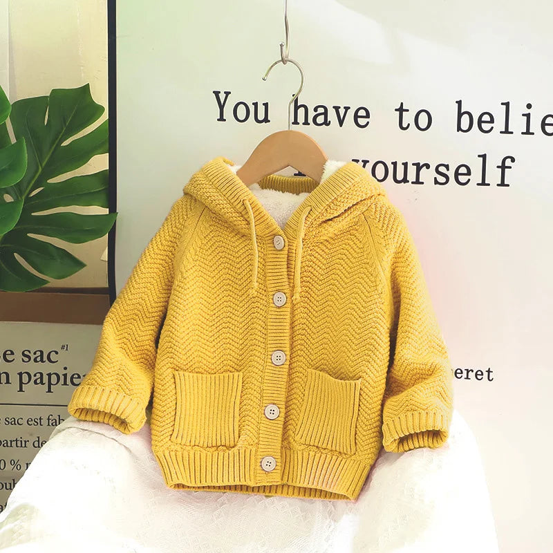 Warm Sweater With Fur Lining