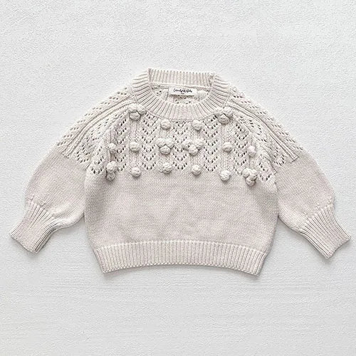 Knitted Long Sleeved Solid Loose Sweater Pullover