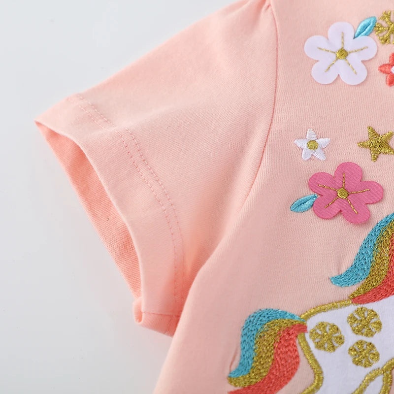 Flower Unicorns 100% Cotton Summer Dress