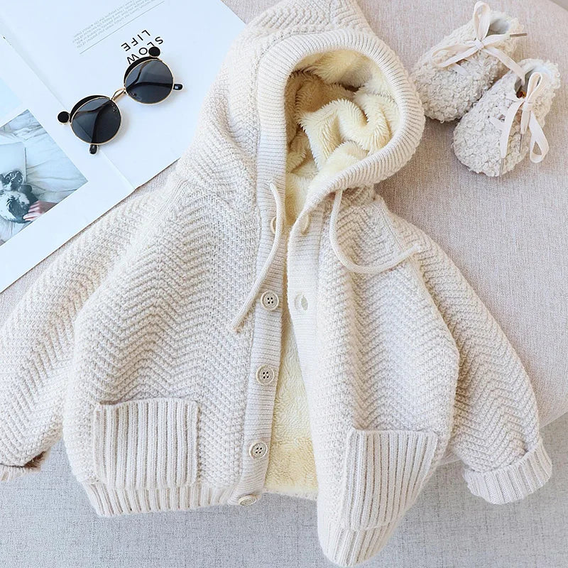 Warm Sweater With Fur Lining