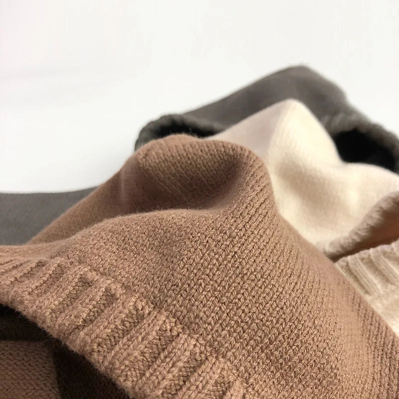 Cozy Hooded Knit Soft Cotton Pullover