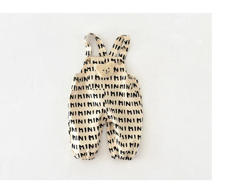 100% Cotton Striped Onesie with Teddy Bear