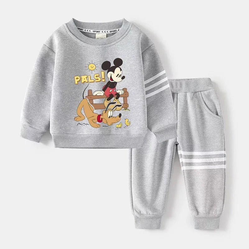 Mickey & Pluto Sweatshirt and Pants Cotton Set