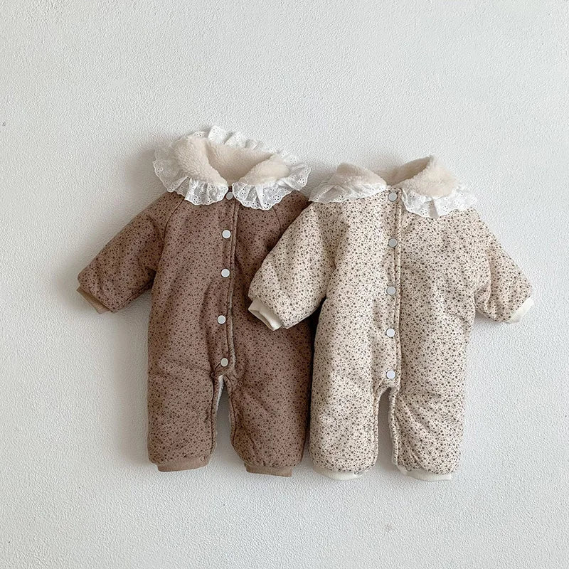 Soft Cotton With Cozy Fleece Lining Romper