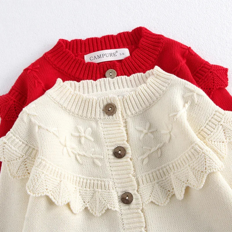 Embroidered New Girl's Knitted Sweaters