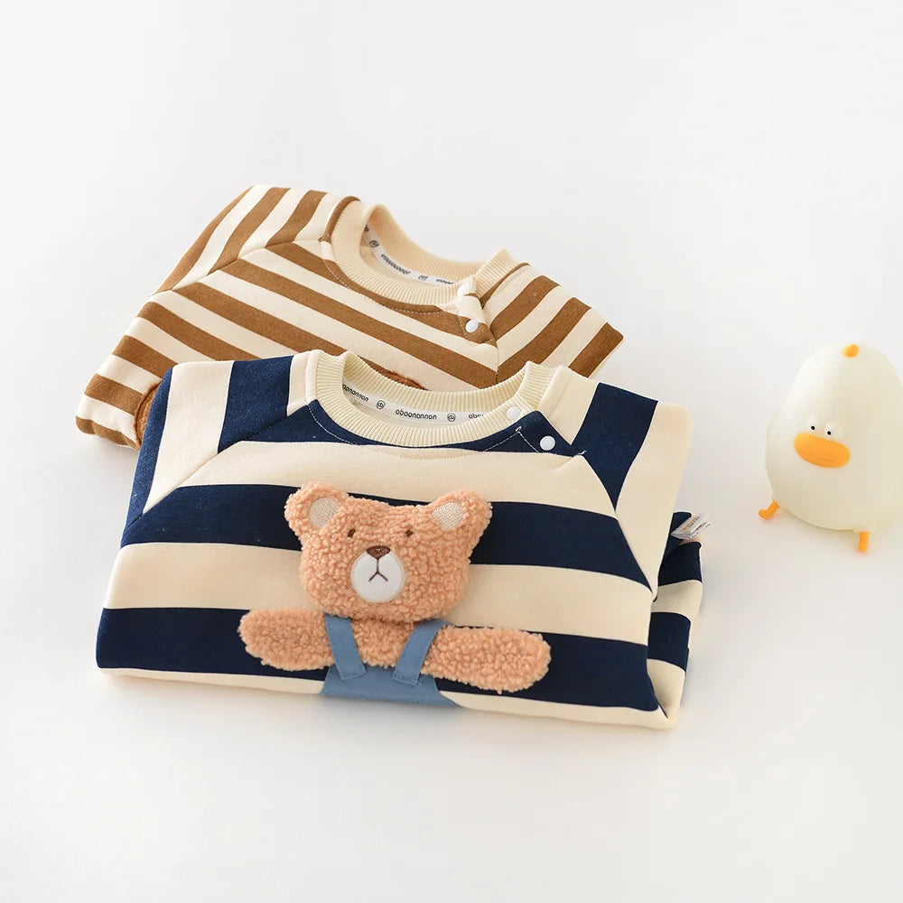 Bear Thicken Lining Rompers Jumpsuit