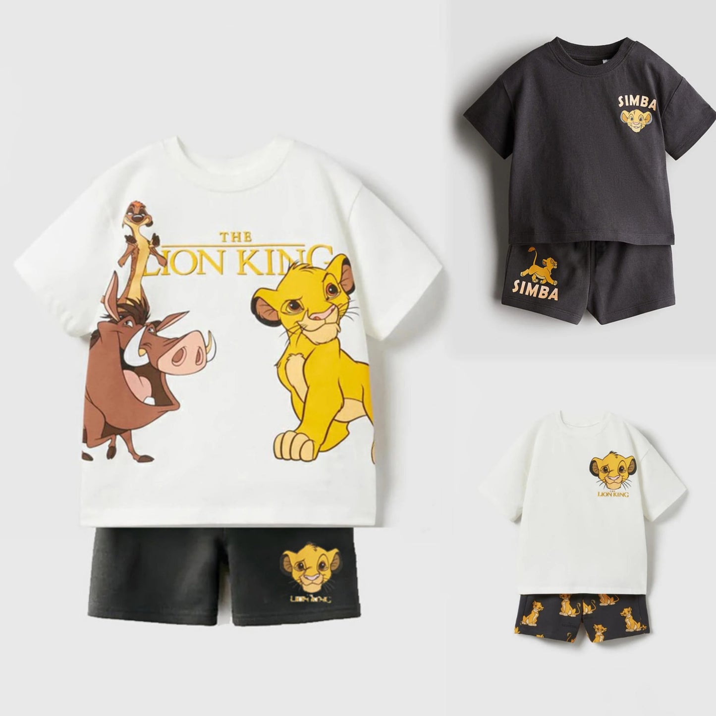 Simba Pattern Boys' Summer Tracksuit Set 2025