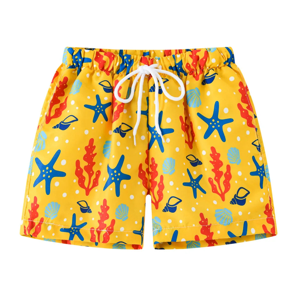 Summer Boys' Cartoon Swim Trunks