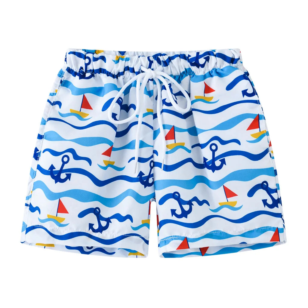 Summer Boys' Cartoon Swim Trunks