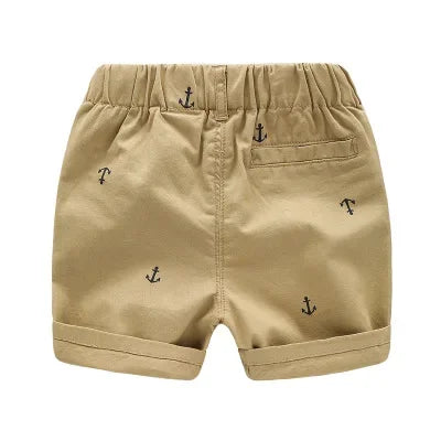 Summer Cotton Boys' Anchor Beach Shorts – 100% Cotton!