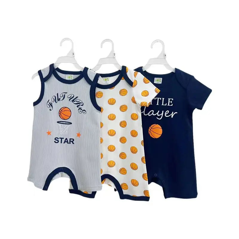 Soft Cotton 3-Piece Sports Romper Set