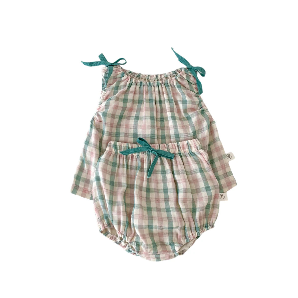 Plaid Shirt and Short Pants Set
