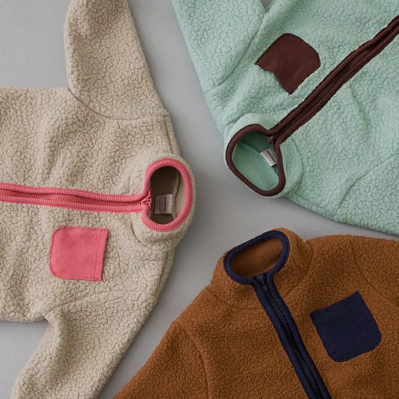 Warm Fleece Winter Baby Romper Jumpsuit