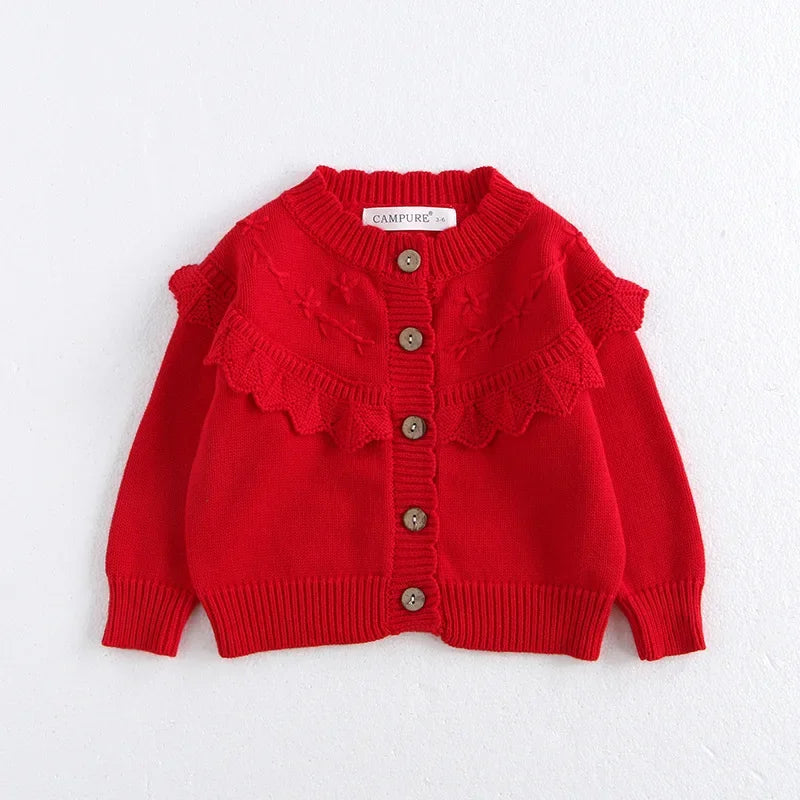 Embroidered New Girl's Knitted Sweaters