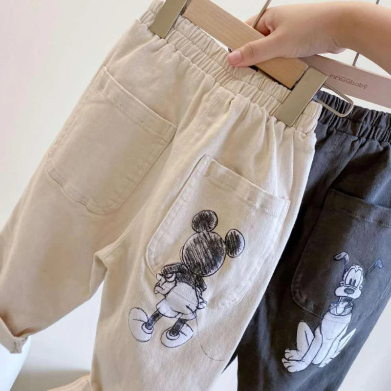 Comfy & Stylish Mickey Cotton Canvas Pants!