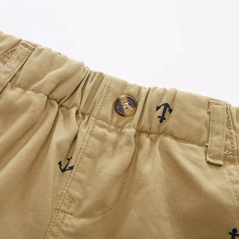 Summer Cotton Boys' Anchor Beach Shorts – 100% Cotton!