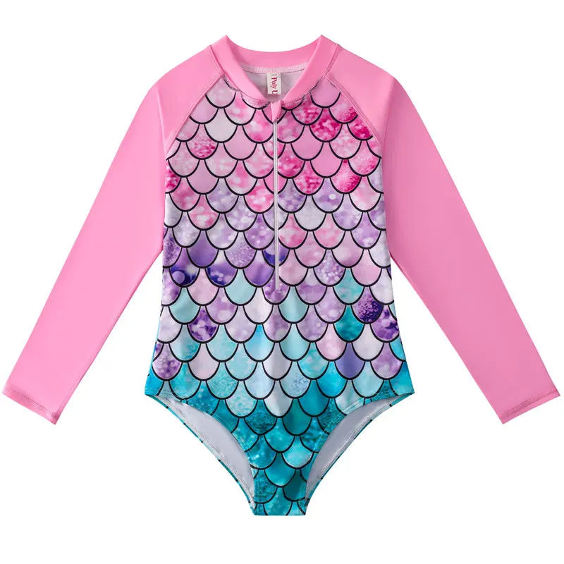 Premium Mermaid Long-Sleeve Swimsuit – Magical & Comfortable!