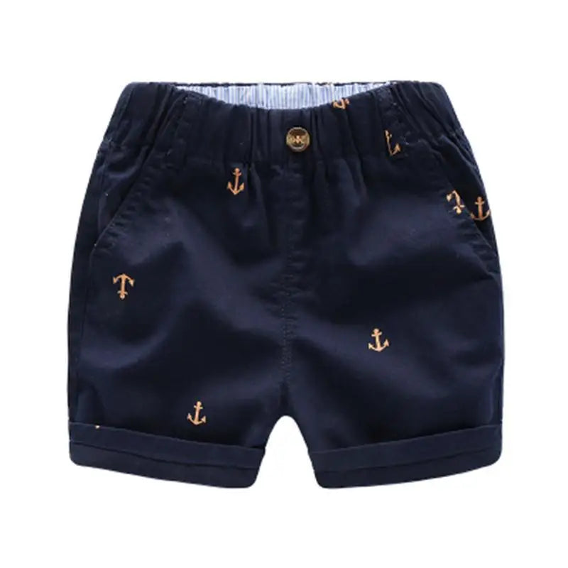 Summer Cotton Boys' Anchor Beach Shorts – 100% Cotton!