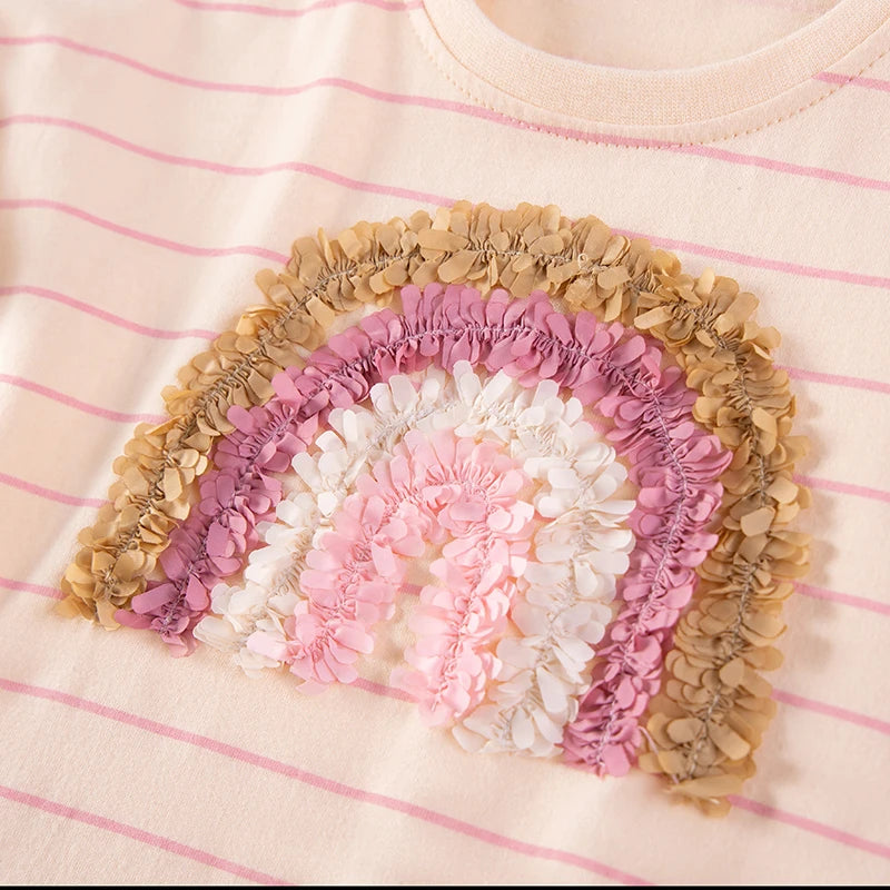 Rainbow 100% Cotton Summer T-Shirt & Skirt Set