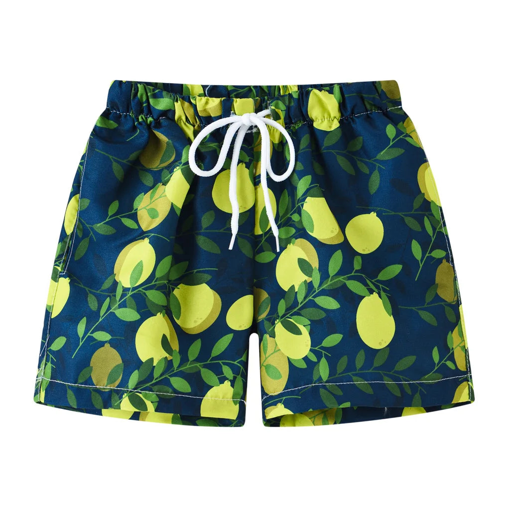 Summer Boys' Cartoon Swim Trunks