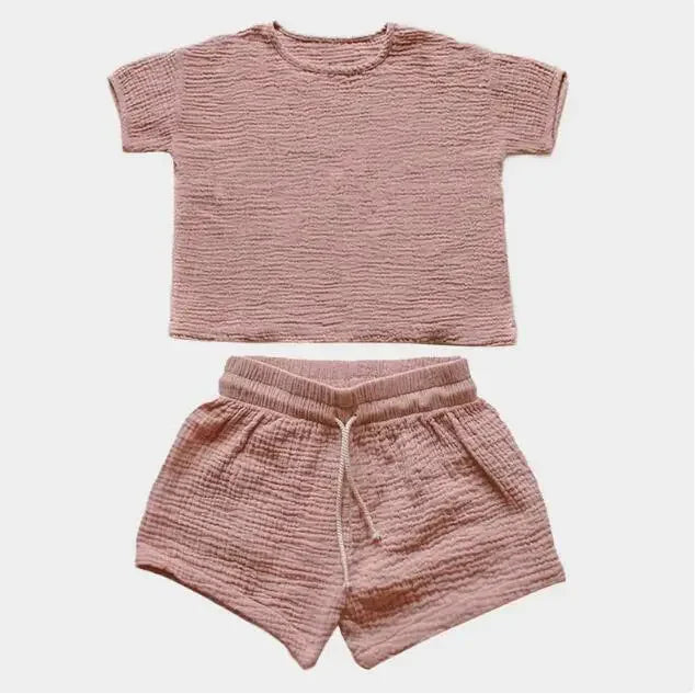 Summer 100% muslin cotton Shirt & Shorts Set – Light and Breezy!