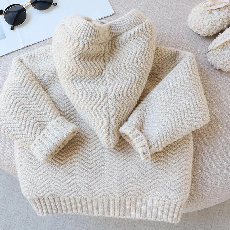 Warm Sweater With Fur Lining
