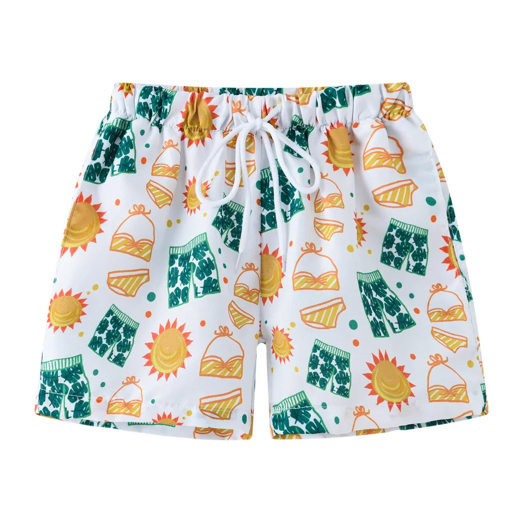 Summer Boys' Cartoon Swim Trunks