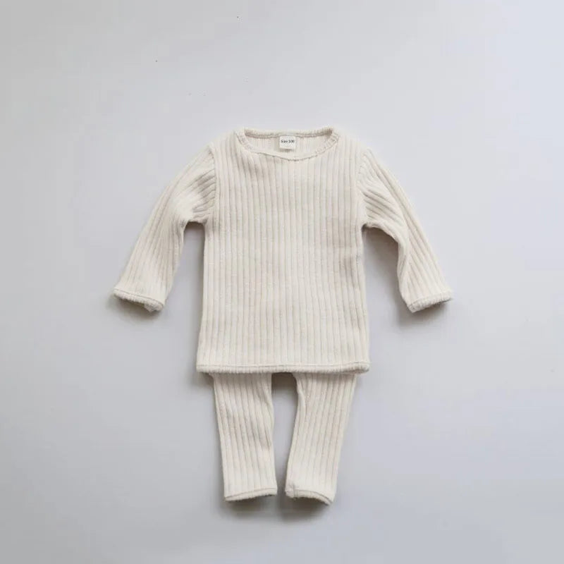 Cotton and Cashmere Knit Sweater Top And Leggings Set