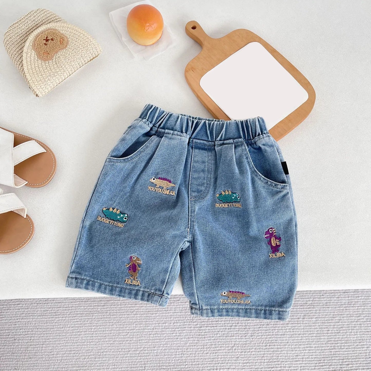 Cute Embroidery Denim Shorts