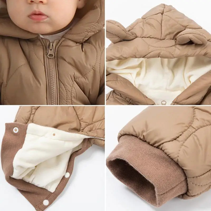 Premium Cotton Fleece-Lined Baby Romper